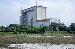 Kourou, French Guiana - The final assembly building for Ariane 5 rockets at the Centre Spatial Guyanais.