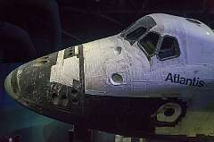 Cape Canaveral, Florida, USA - The cabin of the Space Shuttle Atlantis at the Kennedy Space Center Visitor Complex. It made 33 flights, between 1985 and 2011.