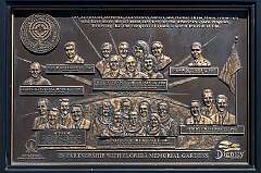 Cape Canaveral, Florida, USA - The bronze Astronauts Memorial plaque, honouring the American astronauts and pilots who died during their missions.