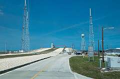 Cape Canaveral, Florida, USA - The “Crawlerway”, the crawler-transporter way at NASA's Kennedy Space Center, used to transport spacecraft from NASA's Vehicle Assembly Building (VAB) to Launch Complex 39.
