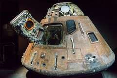 Cape Canaveral, Florida, USA - The Apollo 14 capsule, used in the eighth manned mission in the Apollo program, and the third to land on the Moon. Alan Shepard, Stuart Roosa and Edgar Mitchell launched on their nine-day mission on 31 January 1971. They landed safely in the Pacific Ocean on 9 February.