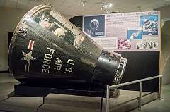 Dayton, Ohio, USA, 2016 - A Space capsule of Project Gemini, NASA's second human spaceflight program, conducted between projects Mercury and Apollo. The Gemini spacecraft carried a two-astronaut crew; ten Gemini crews flew low Earth orbit missions between 1965 and 1966.